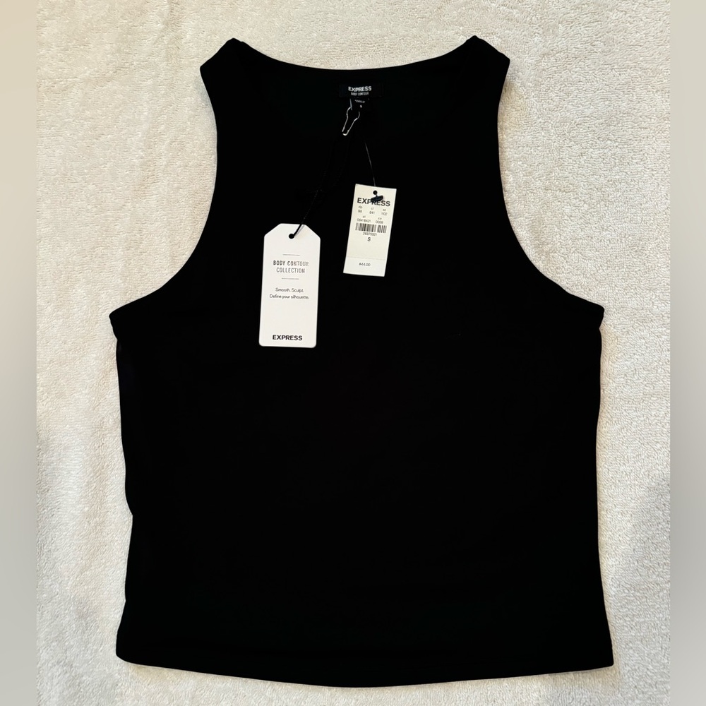Express Body Contour high neck cropped tank, Size S